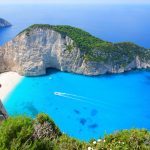 Navagio Beach or Shipwreck Beach, is an exposed cove, sometimes referred to as "Smugglers Cove", on the coast of Zakynthos (Zante), in the Ionian Islands of Greece.